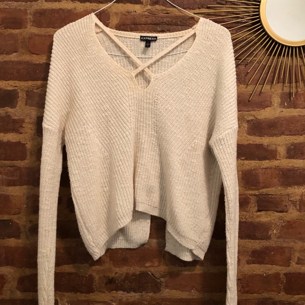 Express criss cross sweater